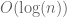O(\log (n))