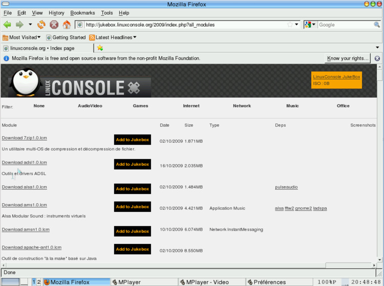 linuxconsole-1.0.2009-modules